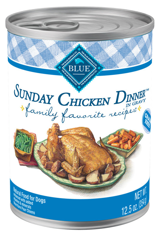 Blue Buffalo Family Favorite Recipes Sunday Chicken Dinner Canned Dog –  Pet-Go-Round