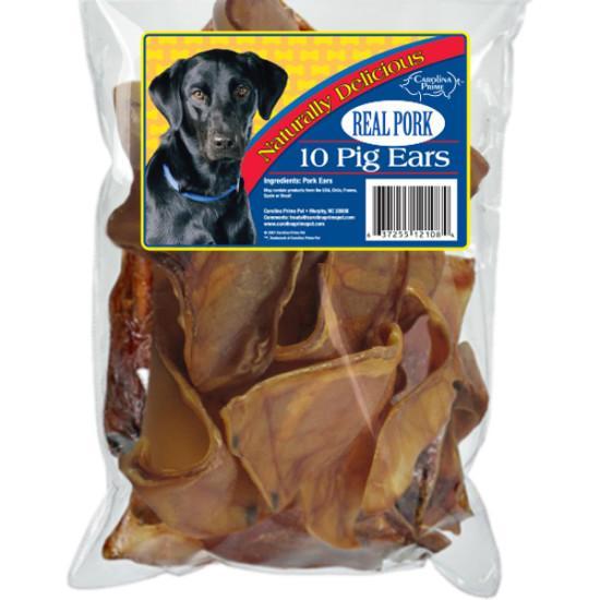 Carolina Prime Pig Ears - 10 Count for Dogs