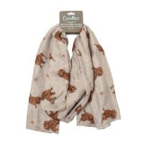 Comfies Pet Lover Scarf, Dachshund - Red