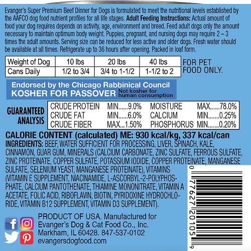 Evangers Super Premium Beef Dinner Canned Dog Food – Pet-Go-Round