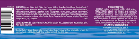 Natural Balance Indoor Chicken Formula Canned Cat Food