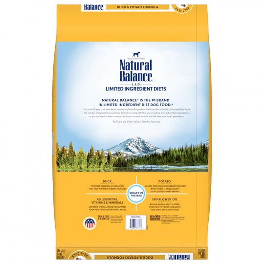 Natural Balance L.I.D. Limited Ingredient Diets Potato & Duck Dry Dog Food