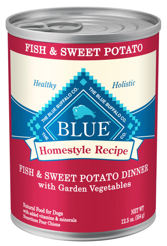 Blue Buffalo Homestyle Recipe Adult Fish & Sweet Potato Dinner with Garden Vegetables Canned Dog Food