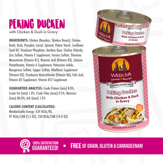 Weruva Peking Ducken with Chicken & Duck in Gravy Canned Dog Food