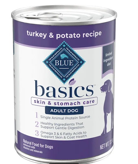 Blue Buffalo Basics Skin Stomach Care Grain Free Turkey Potato