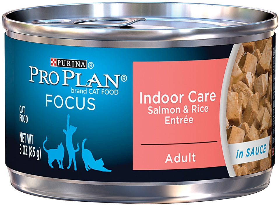 Purina Pro Plan Focus Indoor Salmon and Rice in Sauce Entree Canned Cat Food
