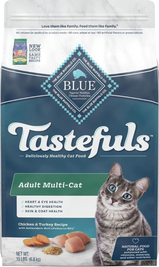 Blue Buffalo Tastefuls Adult Multi-Cat Chicken & Turkey Recipe Dry Food