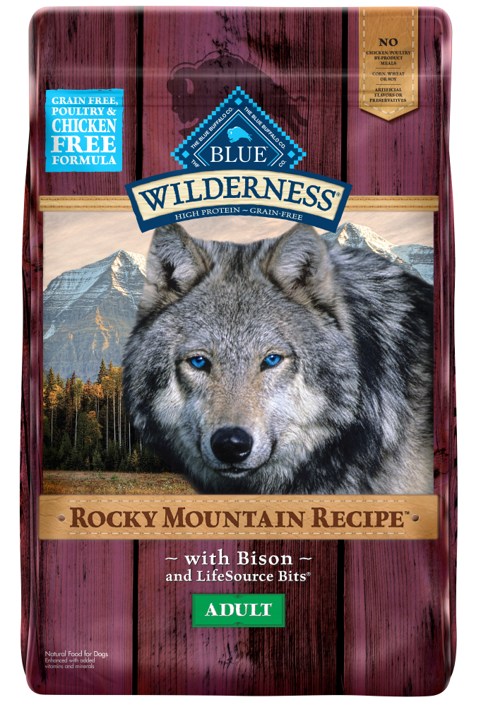 blue buffalo adult dry non grainfree dog food Blue Buffalo Wilderness Rocky Mountain Grain Free Bison High Protein R – Pet -Go-Round