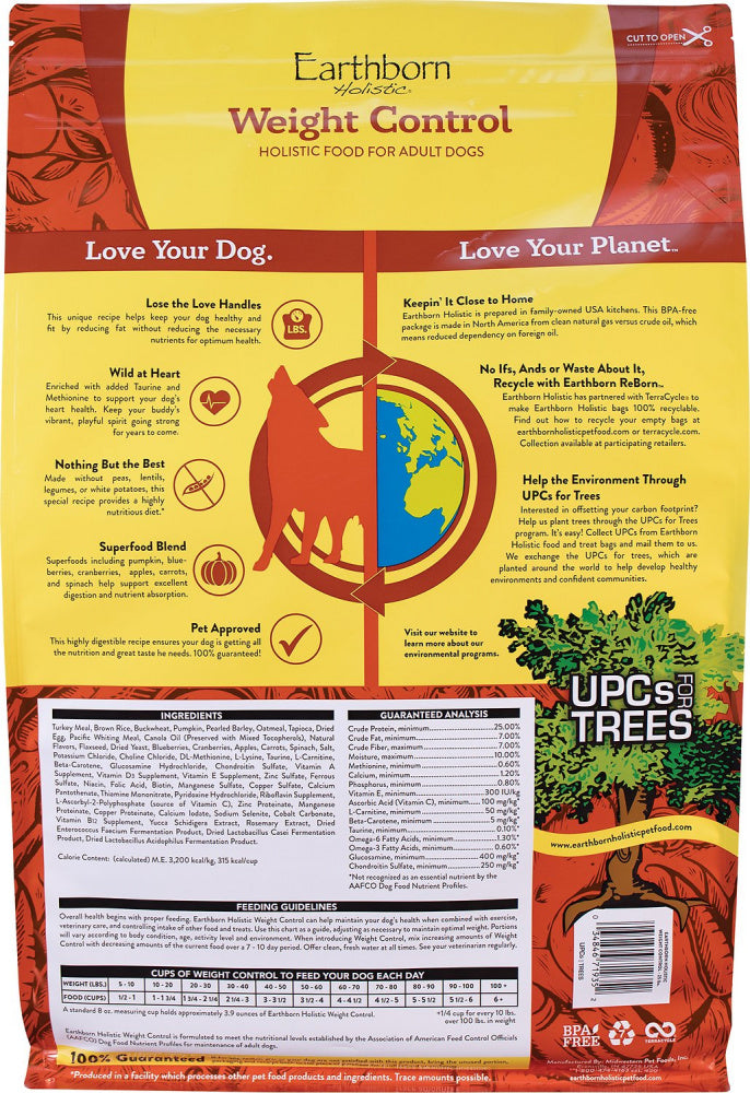 Earthborn Holistic Weight Control Dry Dog Food