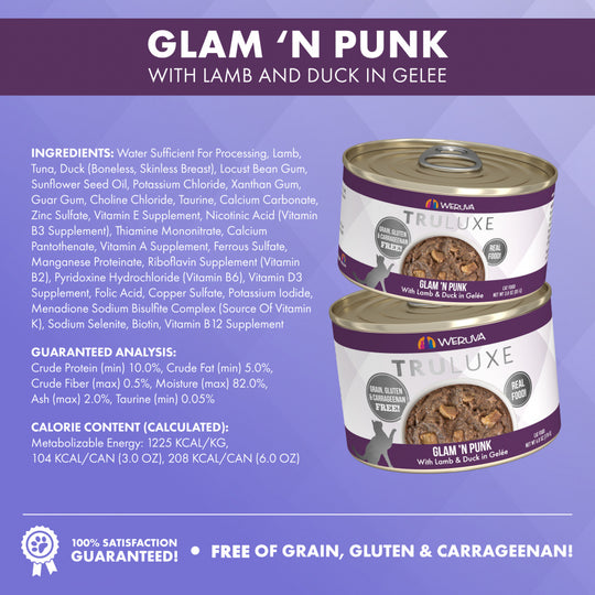 Weruva TRULUXE Glam N Punk with Lamb & Duck Canned Cat Food