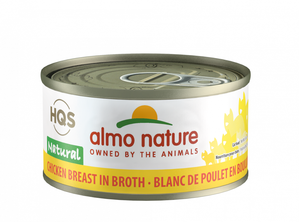 Almo Nature HQS Natural Cat Grain Free Chicken Breast In Broth Canned Cat Food