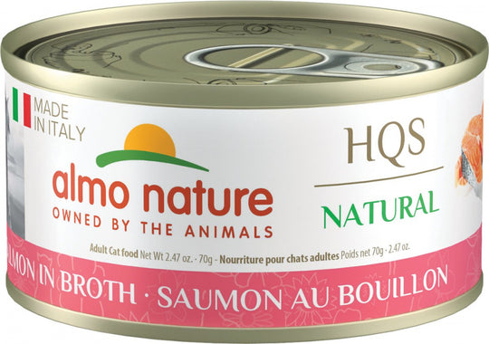 Almo Nature HQS Natural Cat Grain Free Salmon In Broth Canned Cat Food