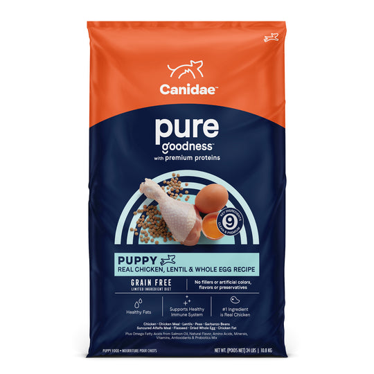 Canidae Grain Free PURE Puppy Chicken, Lentil & Whole Egg Recipe Dry Dog Food