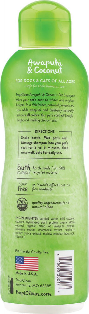 Tropiclean Awapuhi & Coconut White Coat Pet Shampoo