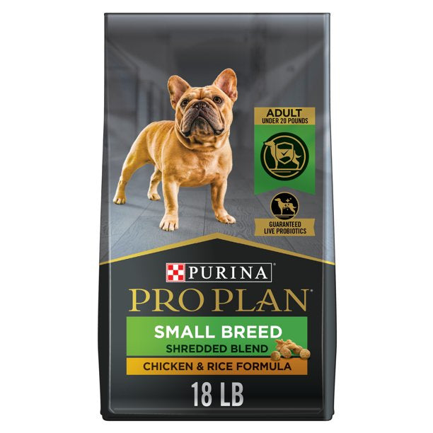 Purina Pro Plan Adult Shredded Blend Small Breed Chicken & Rice Formula Dry Dog Food