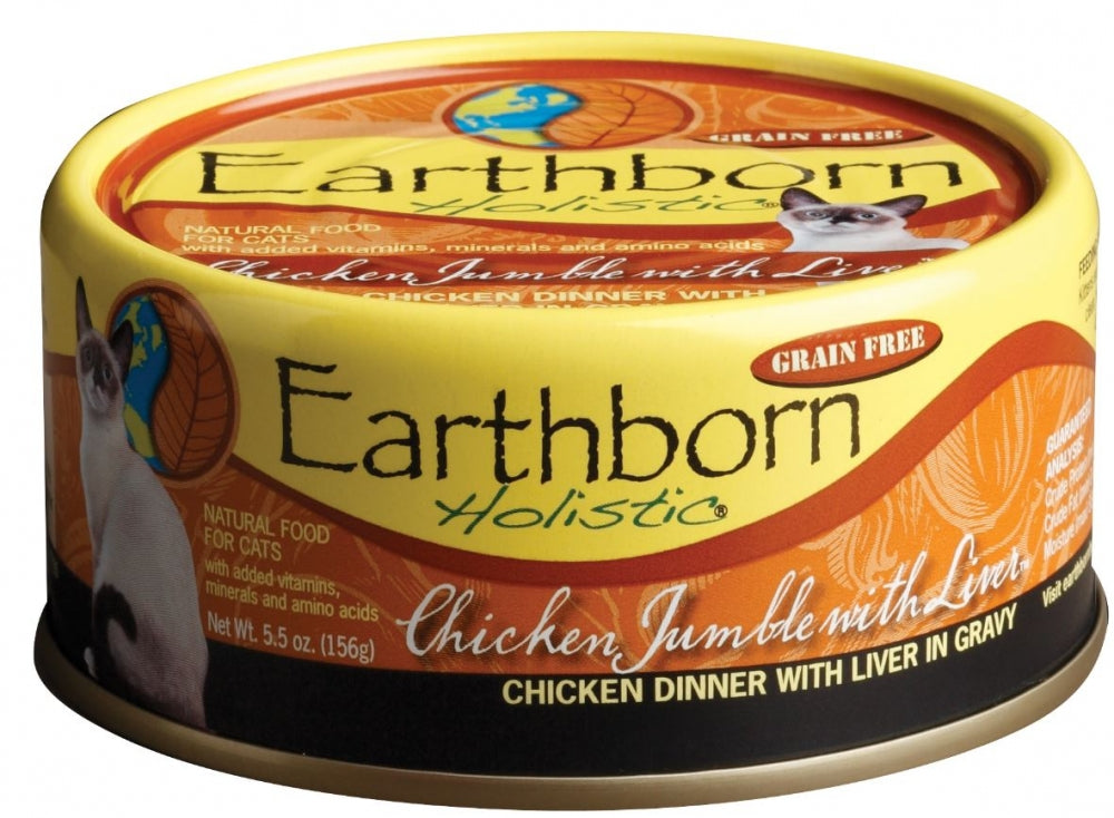 Earthborn Holistic Grain Free Chicken Jumble with Liver Canned Cat Food