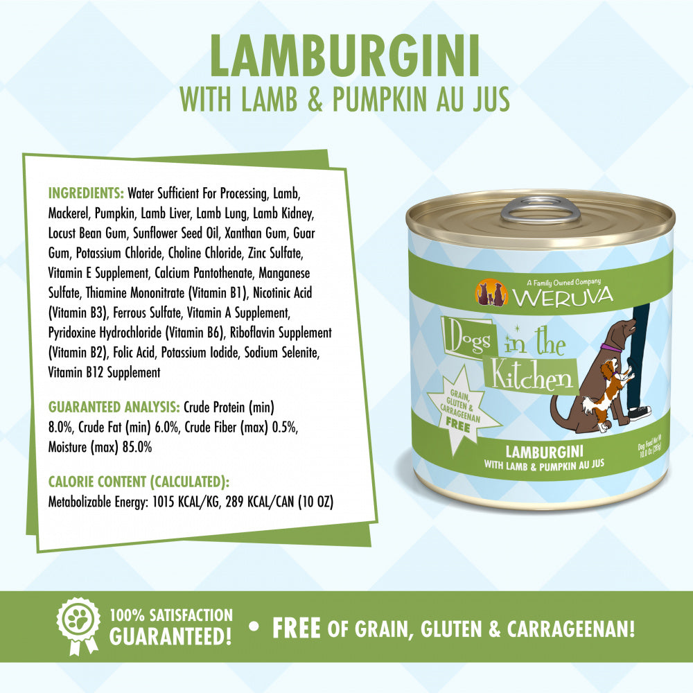 Weruva Dogs in the Kitchen Lamburgini Grain Free Lamb & Pumpkin Canned Dog Food