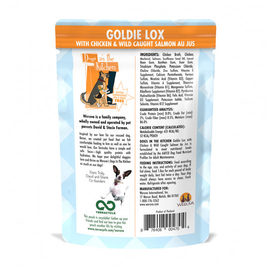 Weruva Dogs in the Kitchen Goldie Lox Grain Free Chicken & Salmon Dog Food Pouches