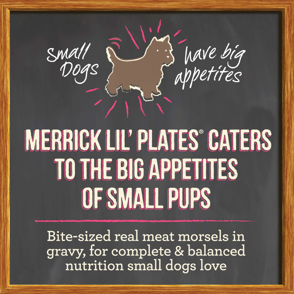 Merrick Lil' Plates Adult Small Breed Grain Free Tiny Thanksgiving Day Dinner Canned Dog Food