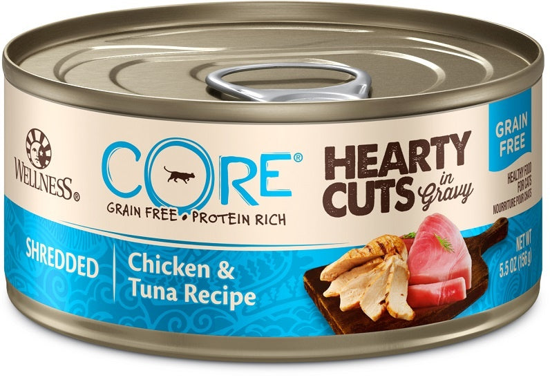 Wellness CORE Natural Grain Free Hearty Cuts Chicken and Tuna Canned Cat Food
