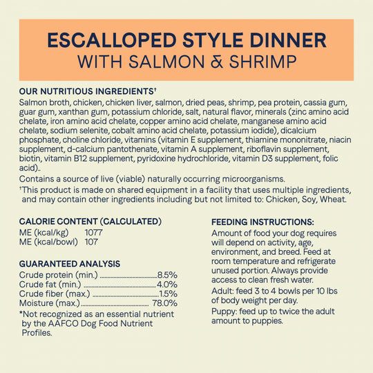 Canidae Grain Free PURE Petite Small Breed Escalloped Style Dinner Pate with Salmon and Shrimp Wet Dog Food