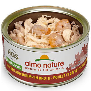 Almo Nature HQS Natural Cat Grain Free Chicken and Shrimp Canned Cat Food