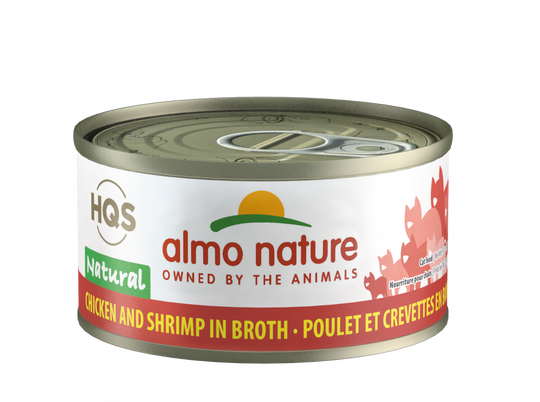 Almo Nature HQS Natural Cat Grain Free Chicken and Shrimp Canned Cat Food