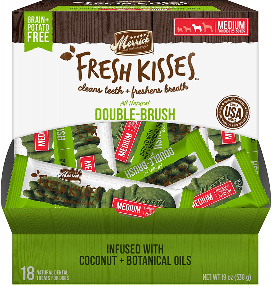 Merrick Fresh Kisses Grain Free Coconut Oil & Botanicals Medium Dog Treat Box