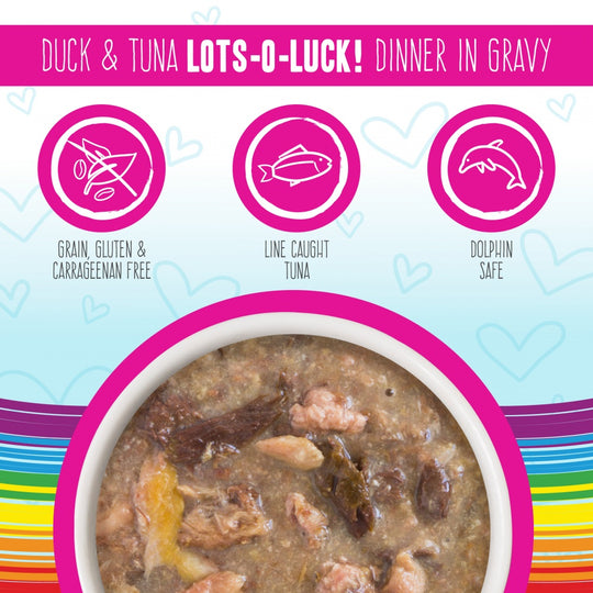 Weruva BFF Oh My Gravy Lots-O-Luck Grain Free Duck & Tuna in Gravy Canned Cat Food