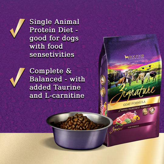 Zignature Limited Ingredient Diet Grain Free Goat Recipe Dry Dog Food