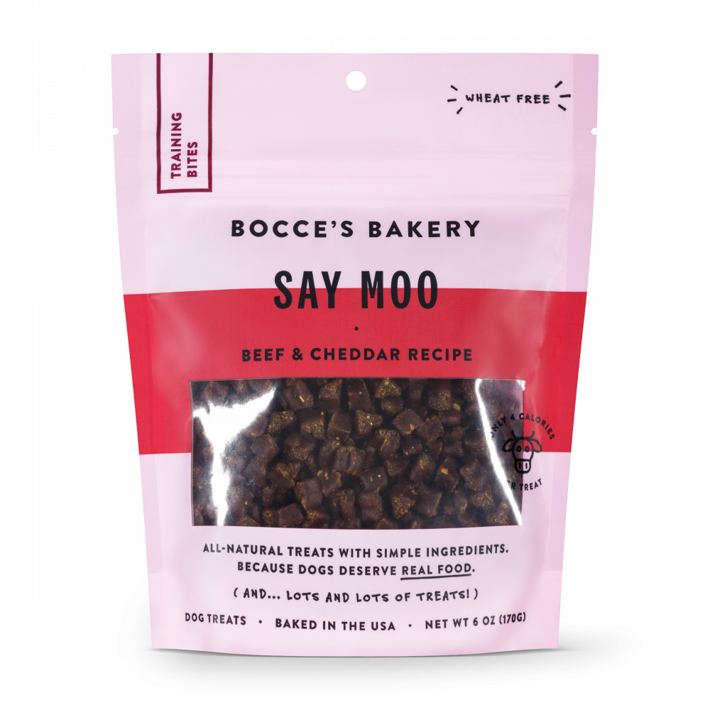 Bocce's Bakery Every Day Say Moooo Training Bites Dog Treats