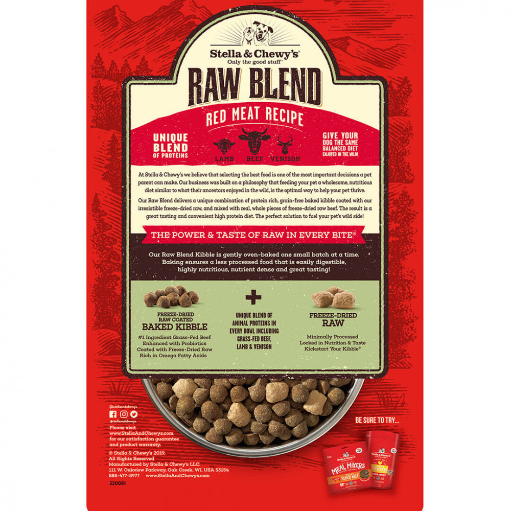 Stella & Chewy's Raw Blend Kibble Red Meat Recipe Small Breed Dry Dog Food