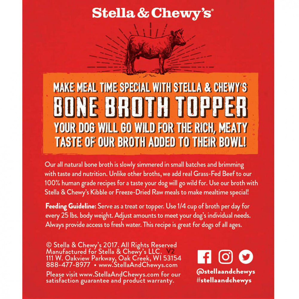Stella & Chewy's Grass Fed Beef Broth Food Topper for Dogs