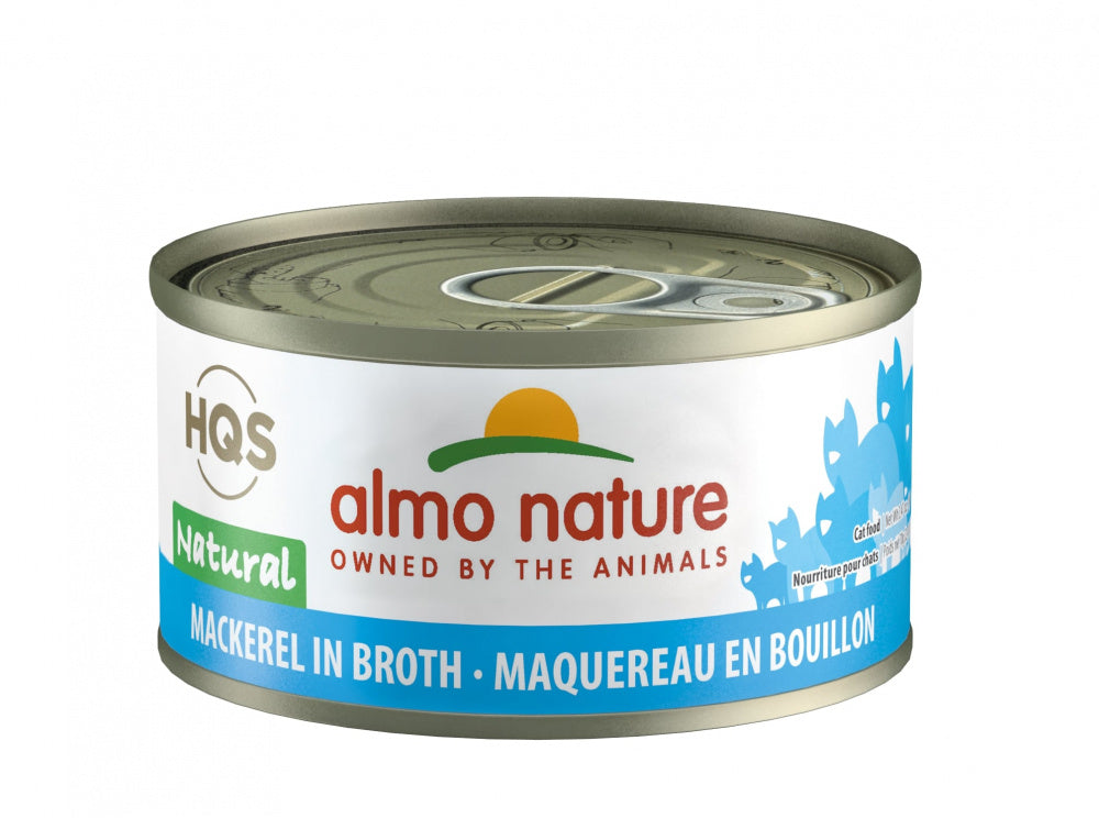 Almo Nature HQS Natural Cat Grain Free Additive Free Mackerel Canned Cat Food