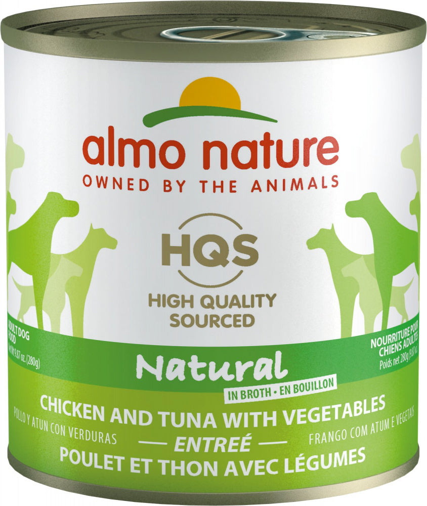 Almo Nature HQS Natural Dog Grain Free Additive Free Chicken & Tuna Canned Dog Food