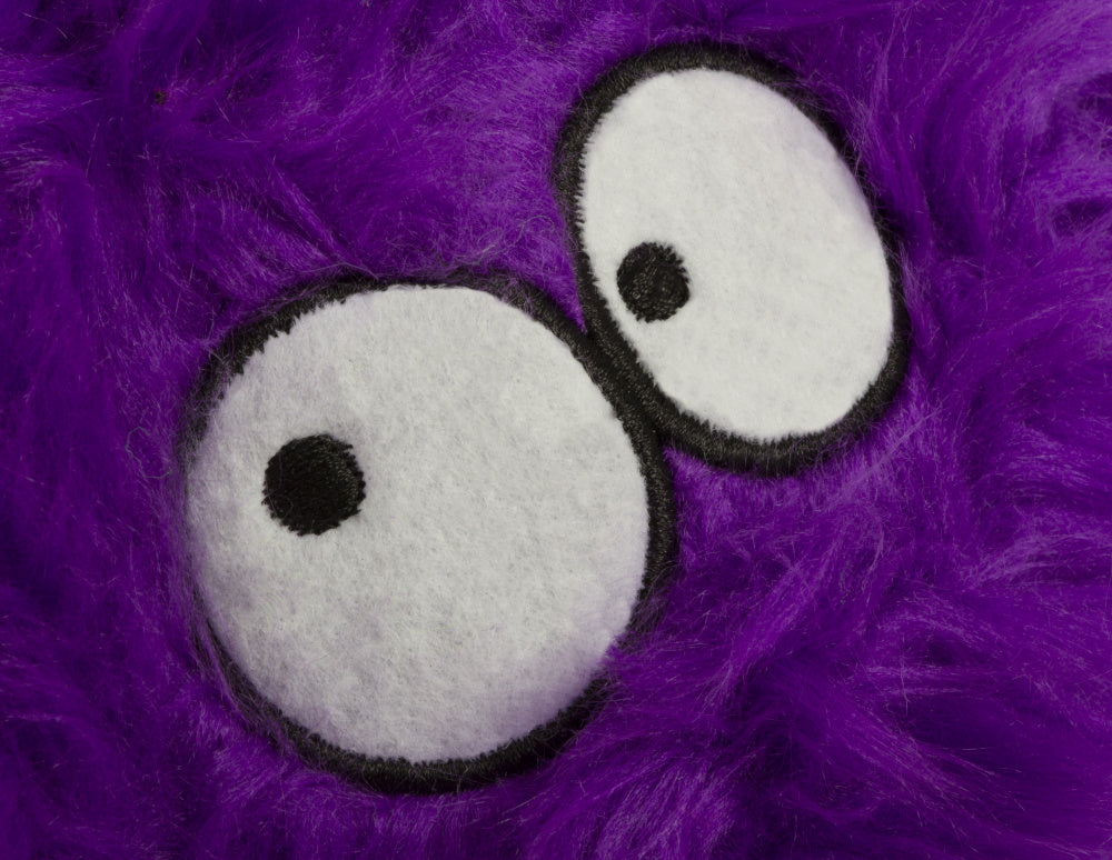 Go Dog Furballz with Chew Guard Technology Durable Plush Squeaker Dog Toy Purple