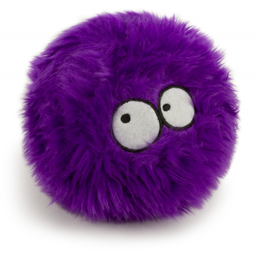 Go Dog Furballz with Chew Guard Technology Durable Plush Squeaker Dog Toy Purple
