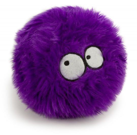 Go Dog Furballz with Chew Guard Technology Durable Plush Squeaker Dog Toy Purple