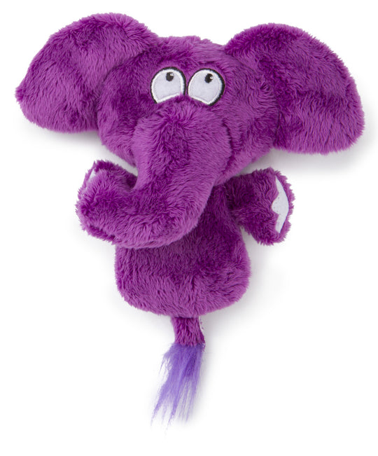 Go Dog Hear Doggy Mini Flattie Elephant With Chew Guard Technology And Silent Squeak Technology Plush Dog Toy