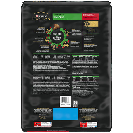 Purina Pro Plan Specialized Shredded Blend Beef & Rice Formula High Protein Small Breed Dry Dog Food