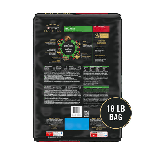 Purina Pro Plan Specialized Shredded Blend Beef & Rice Formula High Protein Small Breed Dry Dog Food