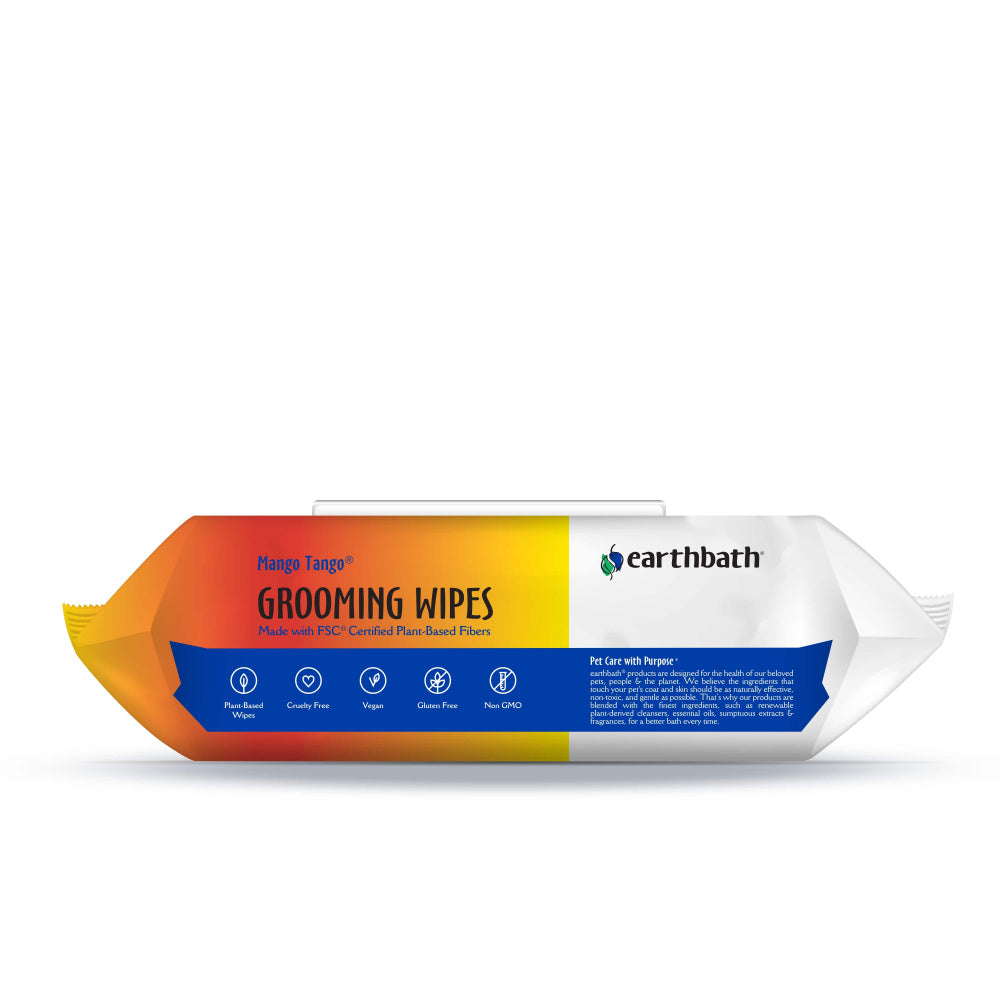 Earthbath Grooming Cleans & Conditions Mango Tango Plant-Based Wipes