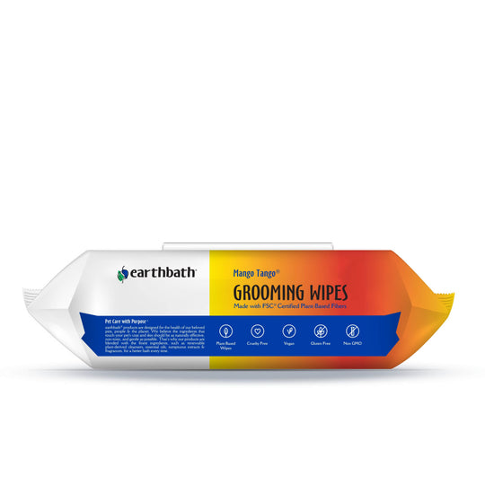 Earthbath Grooming Cleans & Conditions Mango Tango Plant-Based Wipes