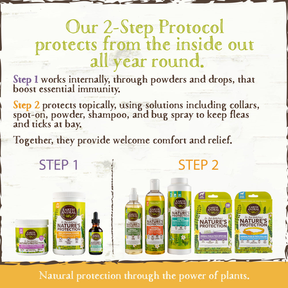 Earth Animal Nature's Protection Flea & Tick Prevention Herbal Collar for Small Dogs & Puppies