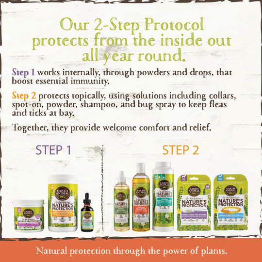 Earth Animal Nature's Protection Flea & Tick Prevention Herbal Shampoo for Dogs