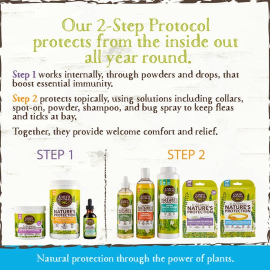 Earth Animal Nature's Protection Flea & Tick Prevention Herbal Spot-On for Medium Dogs