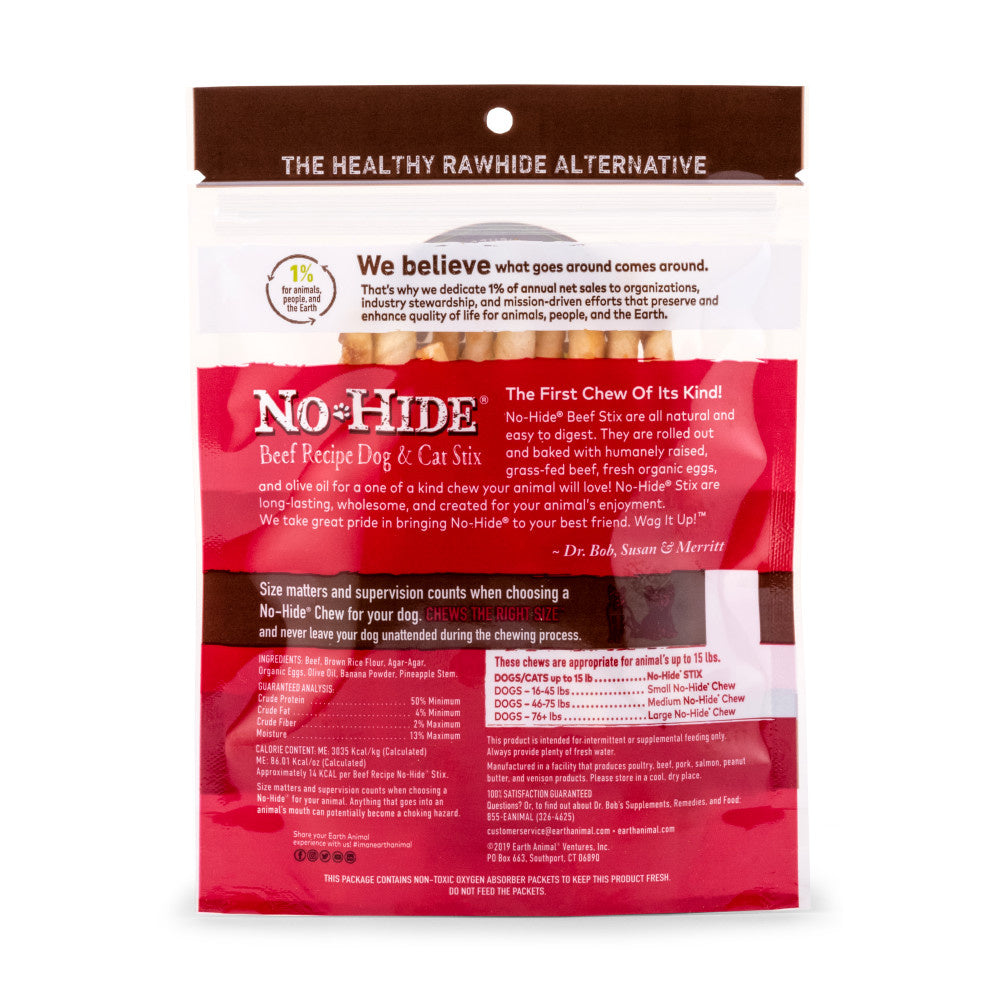 Earth Animal No-Hide Beef Stix Dog & Cat Chews