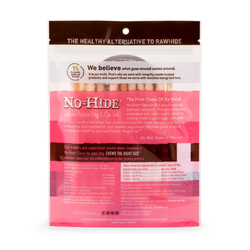 Earth Animal No-Hide Salmon Stix Dog & Cat Chews