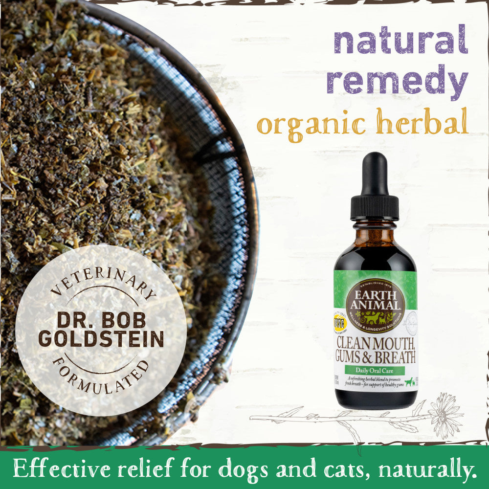 Earth Animal Organic Herbal Remedies Clean Mouth, Gums, & Breath