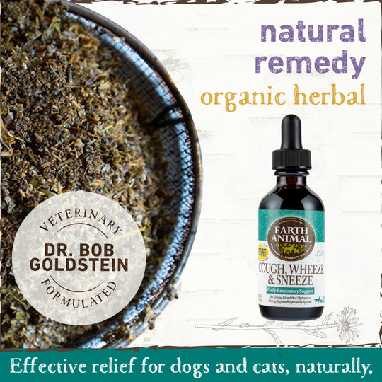 Earth Animal Organic Herbal Remedies Cough, Wheeze, & Sneeze